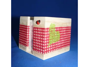 Zettelbox aus Holz - Design 4