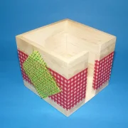 Zettelbox aus Holz - Design 4 - leer